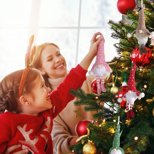 Gnomos Navideño Con Luz Led, 5 Piezas Adornos Navideños