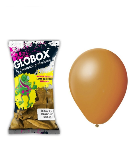 Paquete X 50 - Globos Perlados 12 - Color Dorado