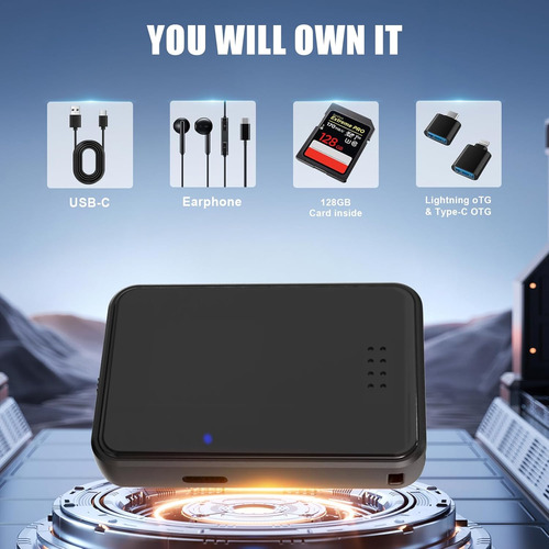 Grabadora De Voz Magnetica De 128gb 1750 Horas