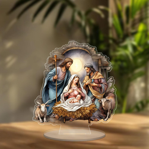Letrero Acrílico De Natividad, Decoración Navideña