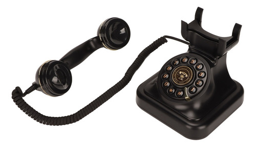 Teléfono Fijo Vintage Con Botón De Disco Anticuado, Retro
