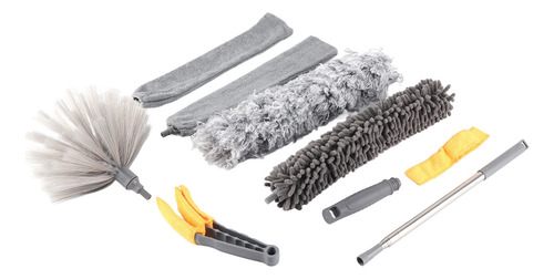 Plumero De Plumas, 9 Unidades, Kit De Microfibra, Extensible