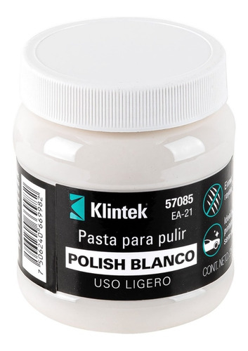 Polish Pasta Para Pulir Auto Blanco Grano Fino Klintek 57085