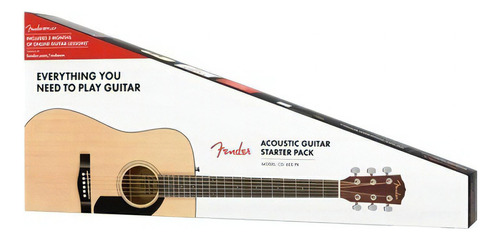 Violão acústico Fender Acoustic Pack CD-60S Pack V2 brilhante
