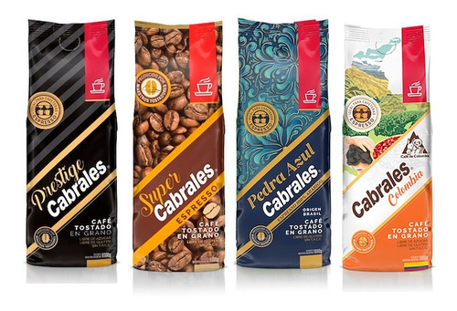 Imagen 1 de 7 de 4x Combo Pack A Eleccion Cafe Grano Cabrales 1kg 4kg