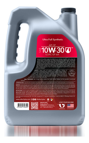 Aceite Ultra1plus 10w-30 Sintético Api Sp Ilsac Gf-6a 4.73lt