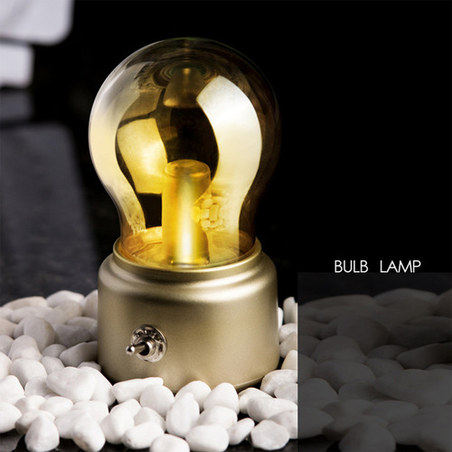 Lámpara De Escritorio Led Vintage: Luz Nocturna Retro Con Vi