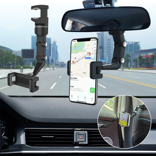 2025 Soporte Teléfono Espejo Retrovisor Multifuncional