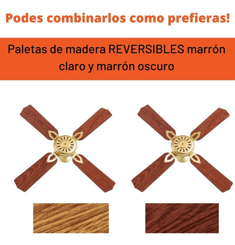 Imagen 8 de 10 de Pack X2 Ventilador De Madera Nacional C/ Rodamientos Gatti Ventilación