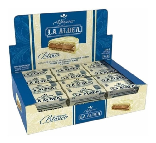 Alfajor La Aldea De Chocolate Blanco Caja De 12 Unidades