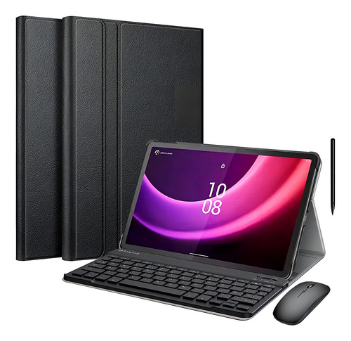 Case Teclado Abnt2 Mouse P/ Lenovo Tab P11 Tb-j616 Tb-j606 Cor Preto