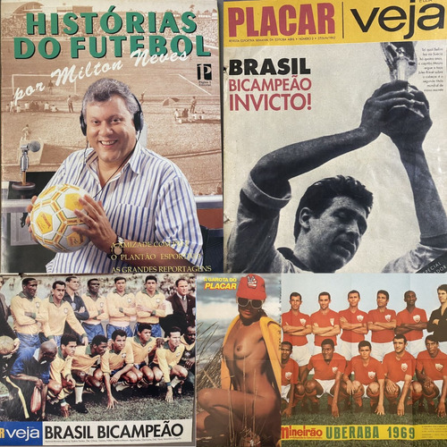 Revista Placar Brasil Bicampeão + Histórias Futebol + Brinde