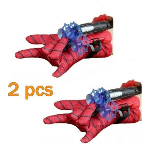 Guante Spiderman Lanza Telaranas De Web Shooter 2pcs A1