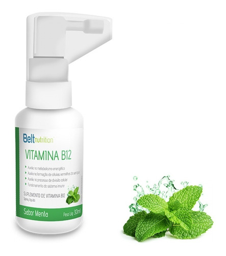 Vitamina B12 - Beltnutrition Spray Liquido Sabor Menta 30ml