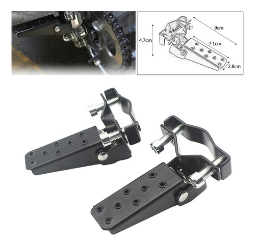 Pedales De Reposapiés De Metal Para Motocicleta, 1 Par