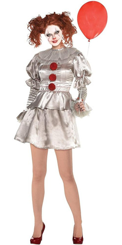 Disfraz De Halloween Amscan Pennywise Para Mujer, It, Pequeñ