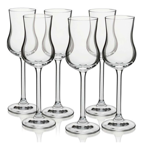 Imagen 4 de 7 de Copas Grappa O Licor Bohemia Cristal 85ml Set X 6