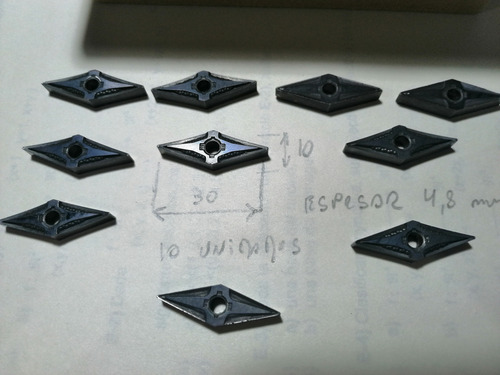 Widias Insertos Plaquitas De Metal Duro Usadas Tipo Rombo (Usado)