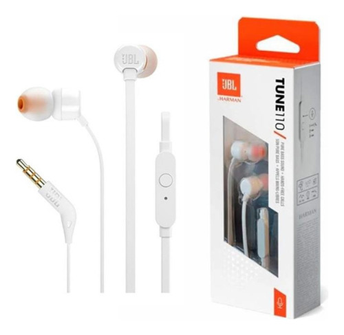 Auriculares In-ear Jbl Tune 110 Blanco Manos Libres Pcreg