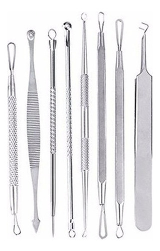 Kit De 7 Pinzas Extractoras De Comedones Quan Pro Para Punto