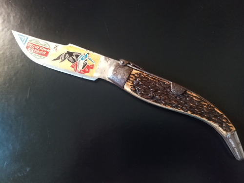 Navaja Española (10 Ilg) Grabada Hoja 11 Cm. Abierta 24 Cm (Usado)