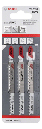 Hoja Sierra Caladora Bosch T102h Corte Limpio Para Pvc X3un