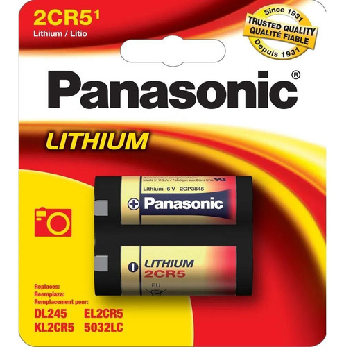 Pilha Bateria Panasonic 2cr5 6v Para Câmeras Digitais