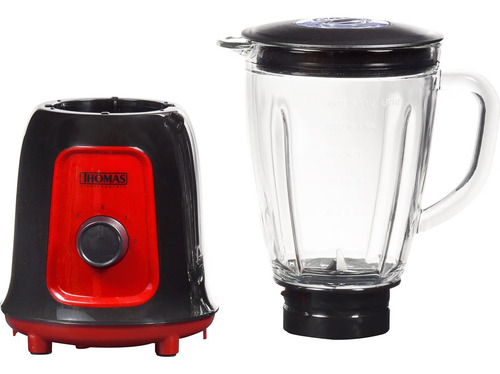 Licuadora Vidrio 1,5 Litros Negro/rojo Thomas