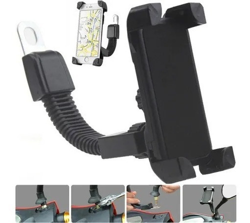 Soporte De Celular Para Moto Con Agarre Al Espejo Universal®