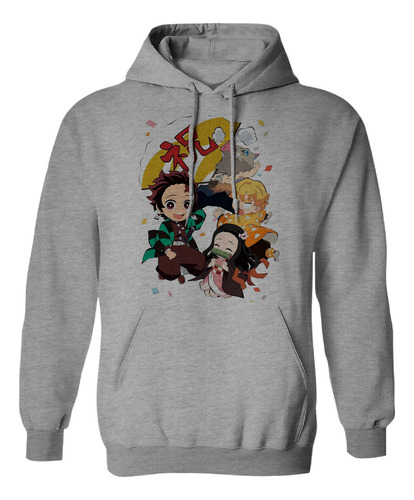 Sudadera Con Gorro Unisex Tanjiro Nezuko Inosuk Demon Slayer