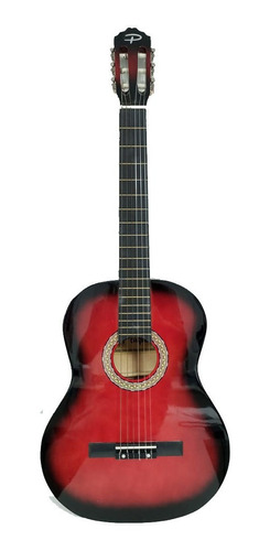 Guitarra Clásica Criolla Parquer Roja Funda Púa Oferta