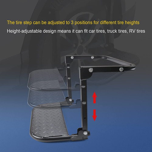 Peldaño De Neumático Plegable Resistente Camión, Suv...