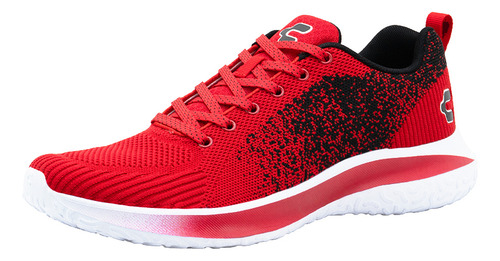 Tenis Charly® Walking Relax Para Hombre Color Rojo Textil