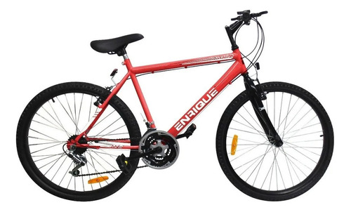 Mountain bike Bicicletas Enrique Vértigo R29 21v frenos v-brakes color rojo con pie de apoyo  