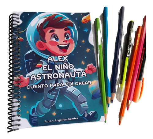 Cuento Para Colorear  El Niño Astronauta  Libro De Colorear