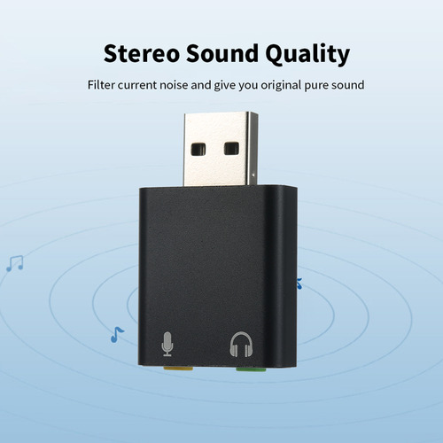 Tarjeta De Sonido Externa Usb 7.1 Usb A Micrófono De Auricul