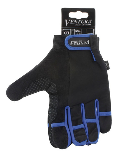 Guantes P/bici.largos Ventura Gel Talle M,rojo/azul/gris-950