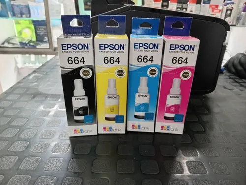 Pack De 4 Tintas Epson Original T664 L210 L380 L455 L480