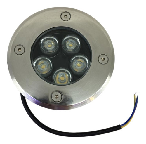 10 Balizador Spot Led Chão Piso 5w Embuti Jardim Branco Frio