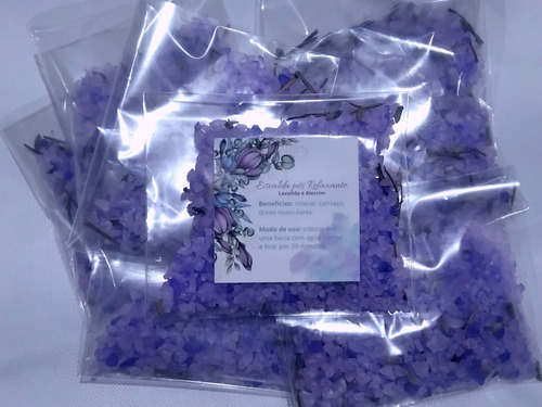 10x45gr Escalda Pés Perfumado Lavanda P/ Lembrancinhas