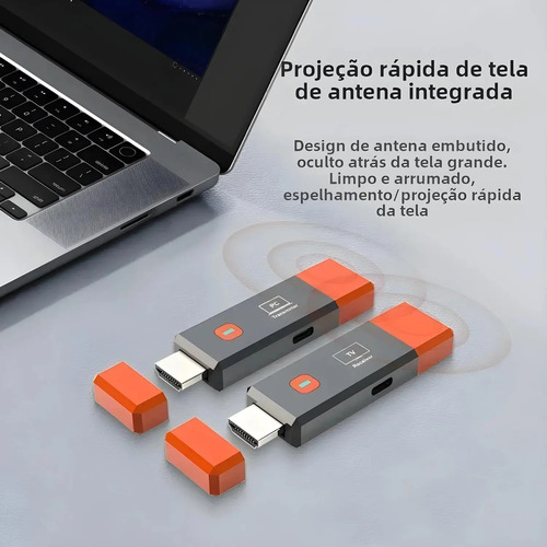 Receptor Hdmi Wireless Full Hd 50m Imagem Estável Sem Delay