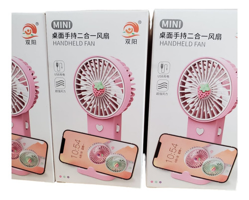 Remate Kit 3 Mini Ventilador Portátil Recargable Usb Mayoreo