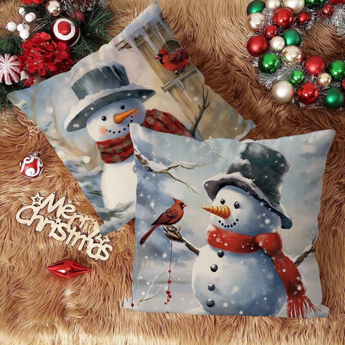 Gagec Fundas De Cojín De Navidad 18x18 Pulgadas Juego De ...