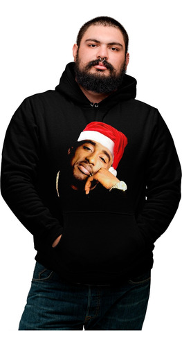 Sudadera De Adulto 2xl Estampado Navidad  Rapero Tupac