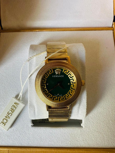 Reloj Pulsera Versace Dama Verde/dorado Dorado Dorado Verde Oscuro (Usado)