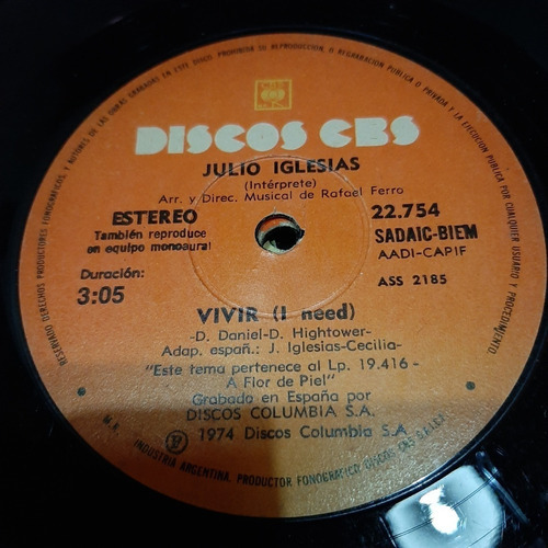 Simple Julio Iglesias Rafael Ferro Cbs C23