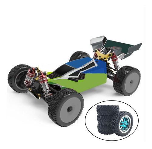 Neumáticos De Goma Para Wltoys 144001 Rueda Azul 75x30mm