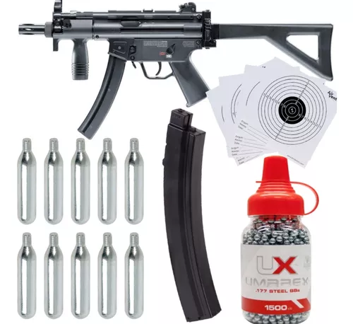 Marcadora Airsoft Co2 Hk Mp5 K-pdw Bbs Metal .177 Xtreme