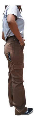 Pantalon Bolsas Cargo Marrón 5