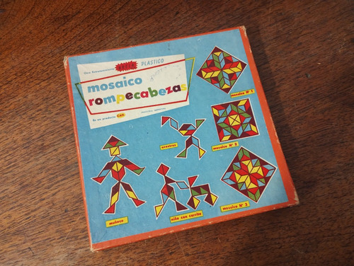 Antiguo Juego Didáctico Mosaico Rompecabezas Década Del 60